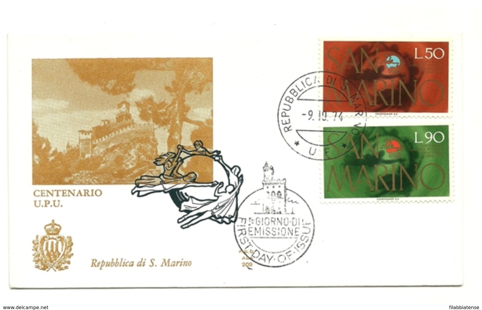 1974 - San Marino 926/27 UPU - FDC - U.P.U.