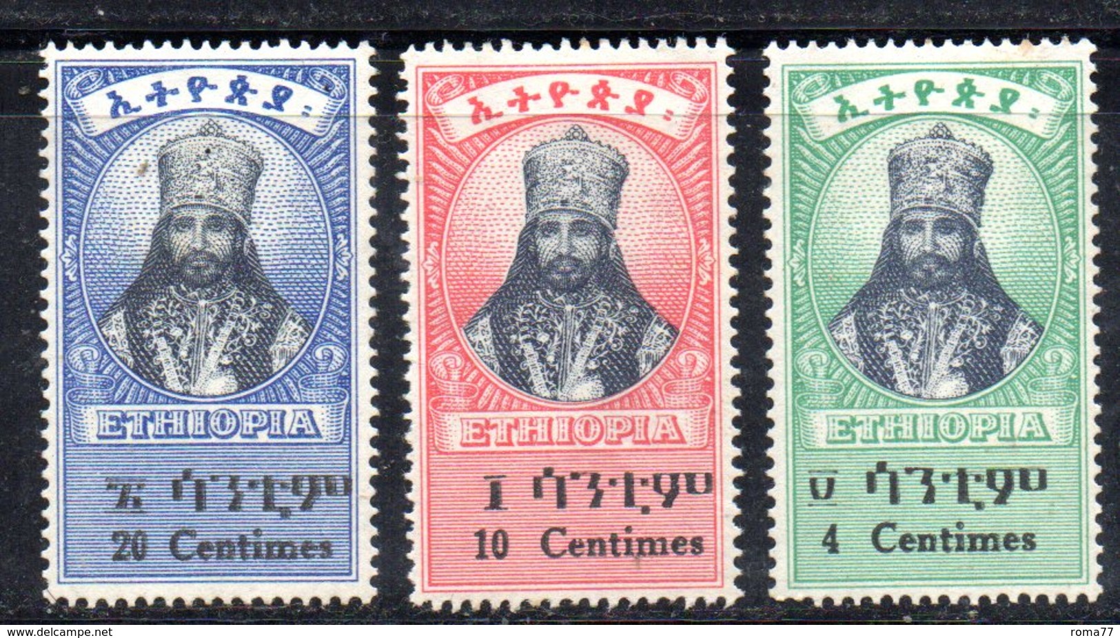 ETP61c - ETIOPIA 1942 , Yvert  N 227/229  *  Linguella Pesante - Etiopia