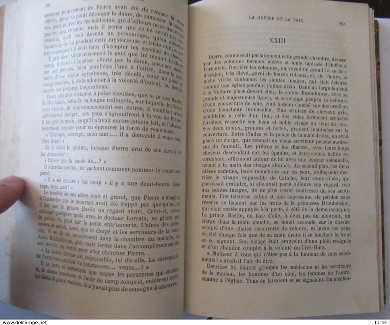 TOLSTOÏ : Livre La Guerre Et La Paix En 3 Volumes Traduite Par La Princesse Russe Irina Paskevitch - 3e édition - TBE - 1801-1900