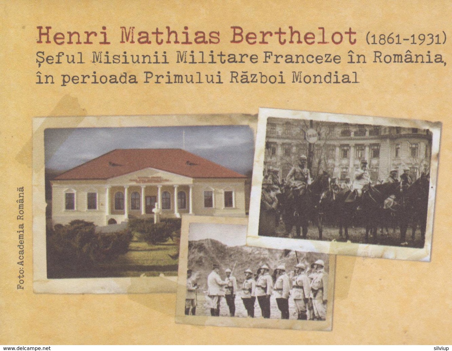 ROMANIA 2018: WW 1 FRENCH GENERAL BERTHELOT Unused Stationery Cover - Free Shipping! Port Gratuit ! - Guerre Mondiale (Première)