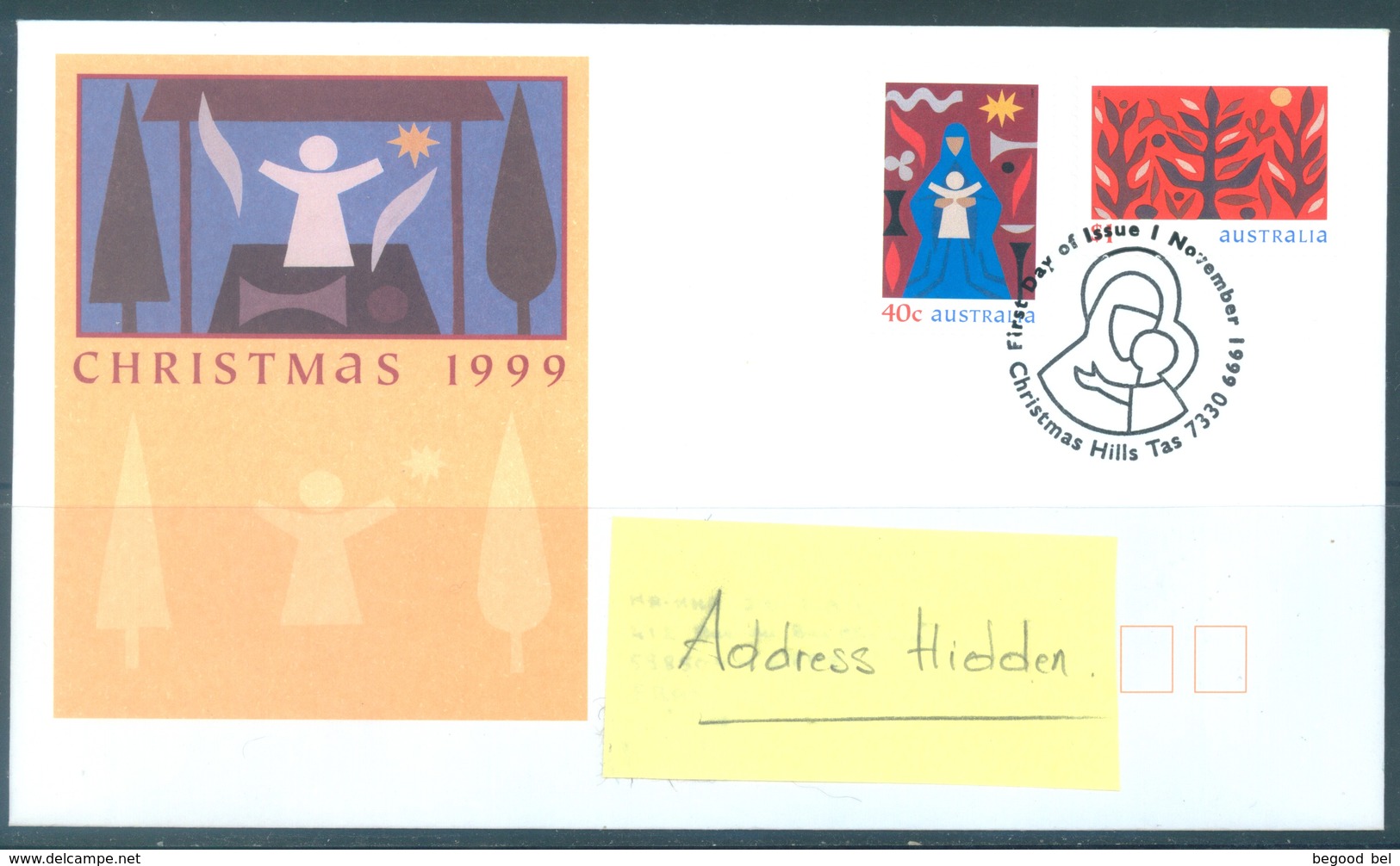 AUSTRALIA  - FDC - 1.11.1999 - CHRISTMAS - Yv 1781-1782 - Lot 18620 - Premiers Jours (FDC)