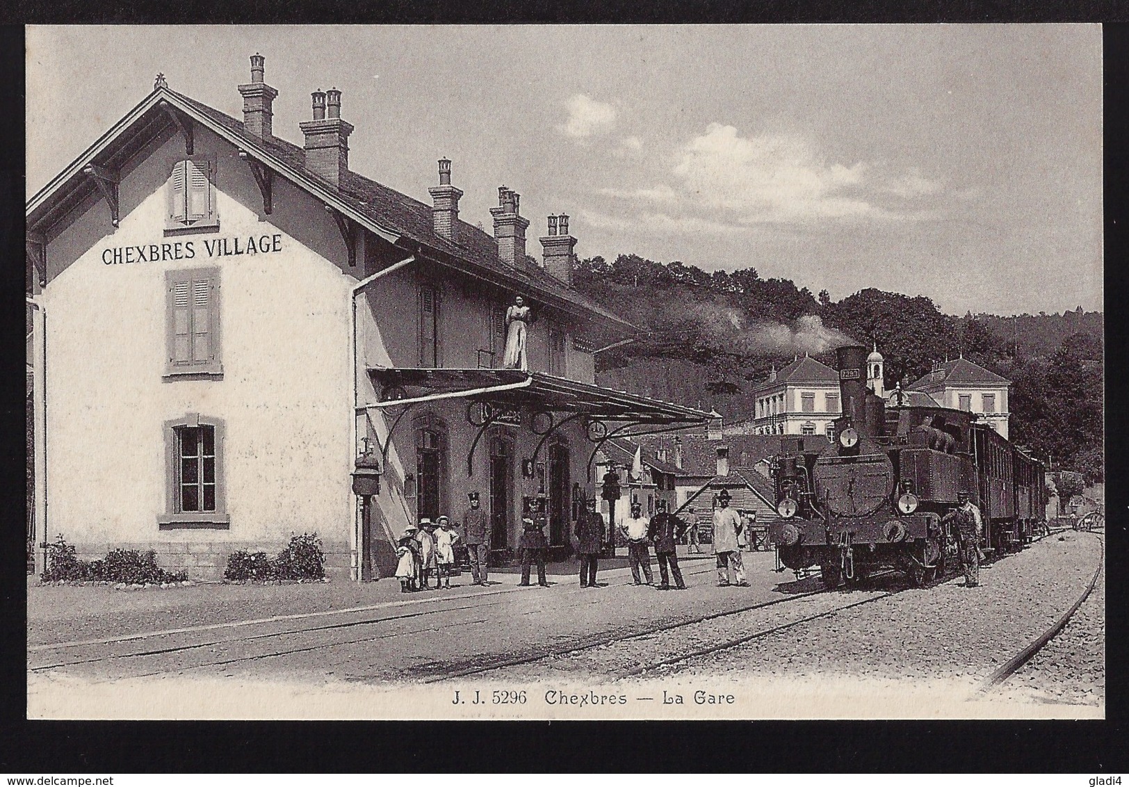 Chexbres - La Gare - Bahnhof - 1915 - Train à Vapeur - Dampflok - Chexbres