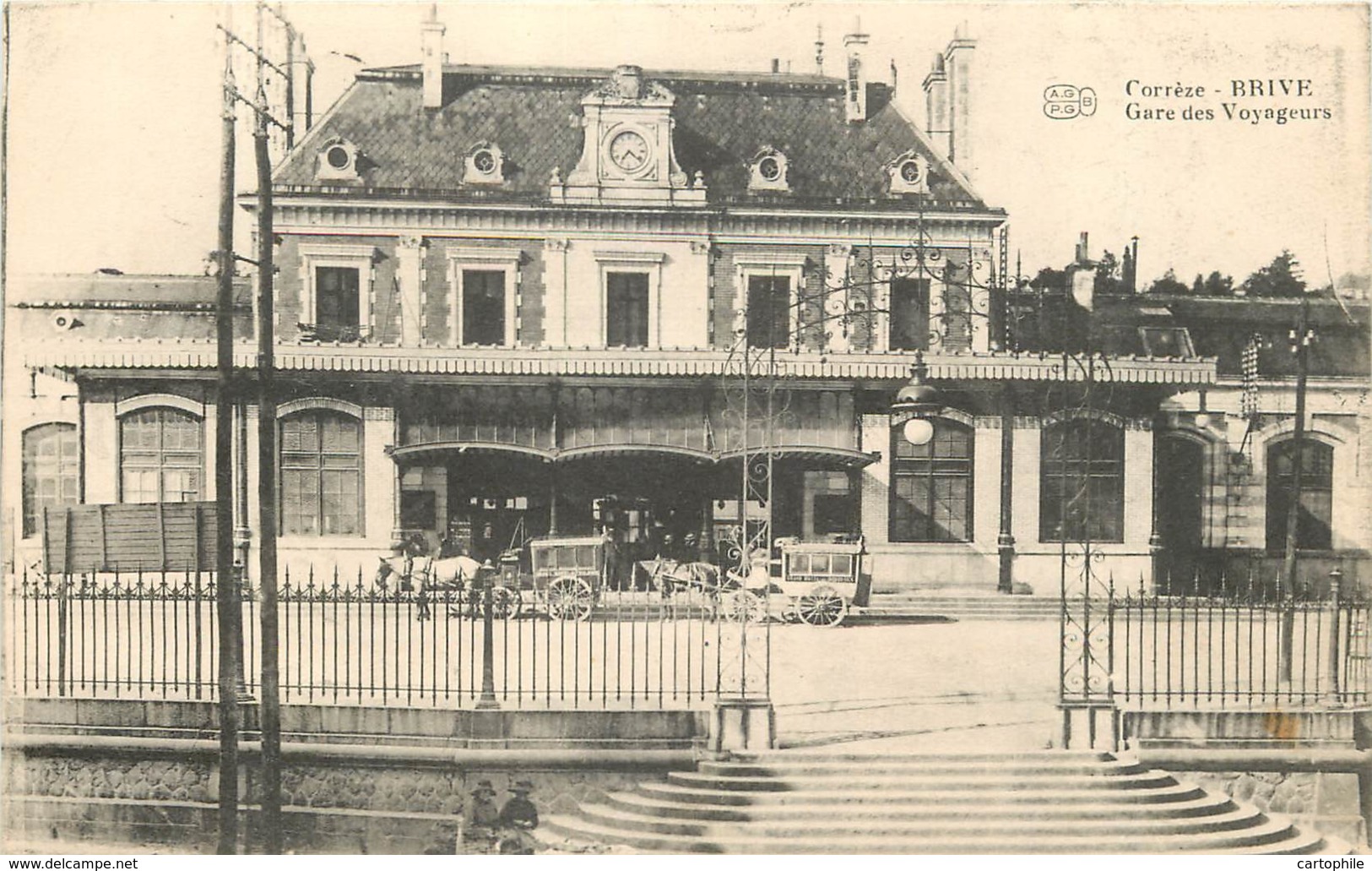 19 - BRIVE - Gare Des Voyageurs En 1915 - Poilu Paul Frezzit ? Pour Mr De Lestable à Chenon (Dordogne) - Brive La Gaillarde