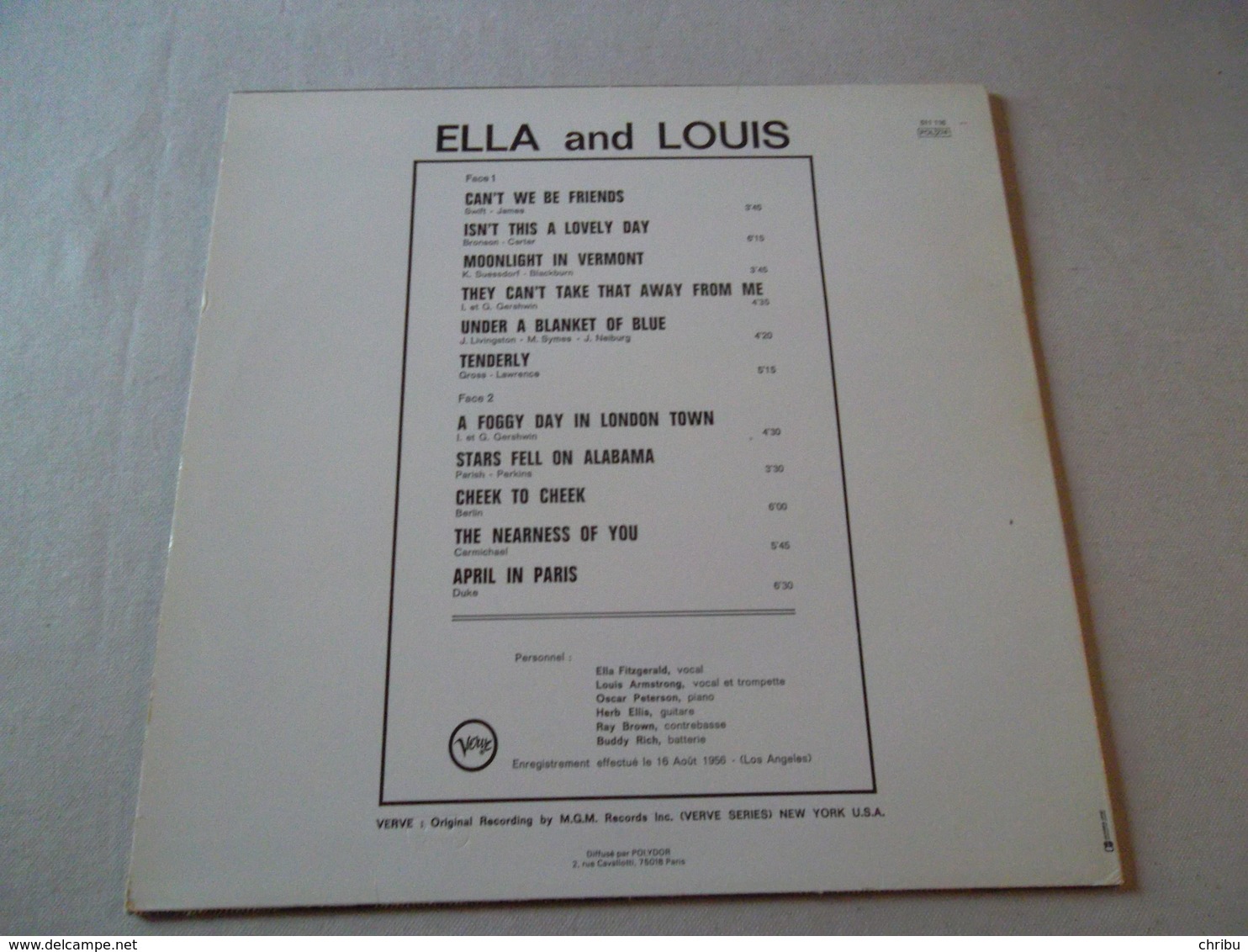 VINYLE 33 T ELLA  AND LOUIS VERVE 511 116 - Jazz