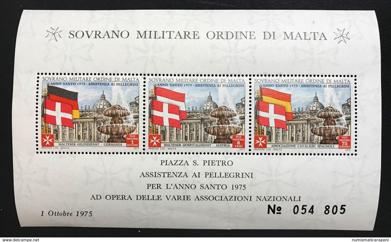 Sovrano Militare Ordine Di Malta SMOM Foglietti 1975 1981 1986nuovi Perfetti ** Cod.FRA.1145 - Sovrano Militare Ordine Di Malta