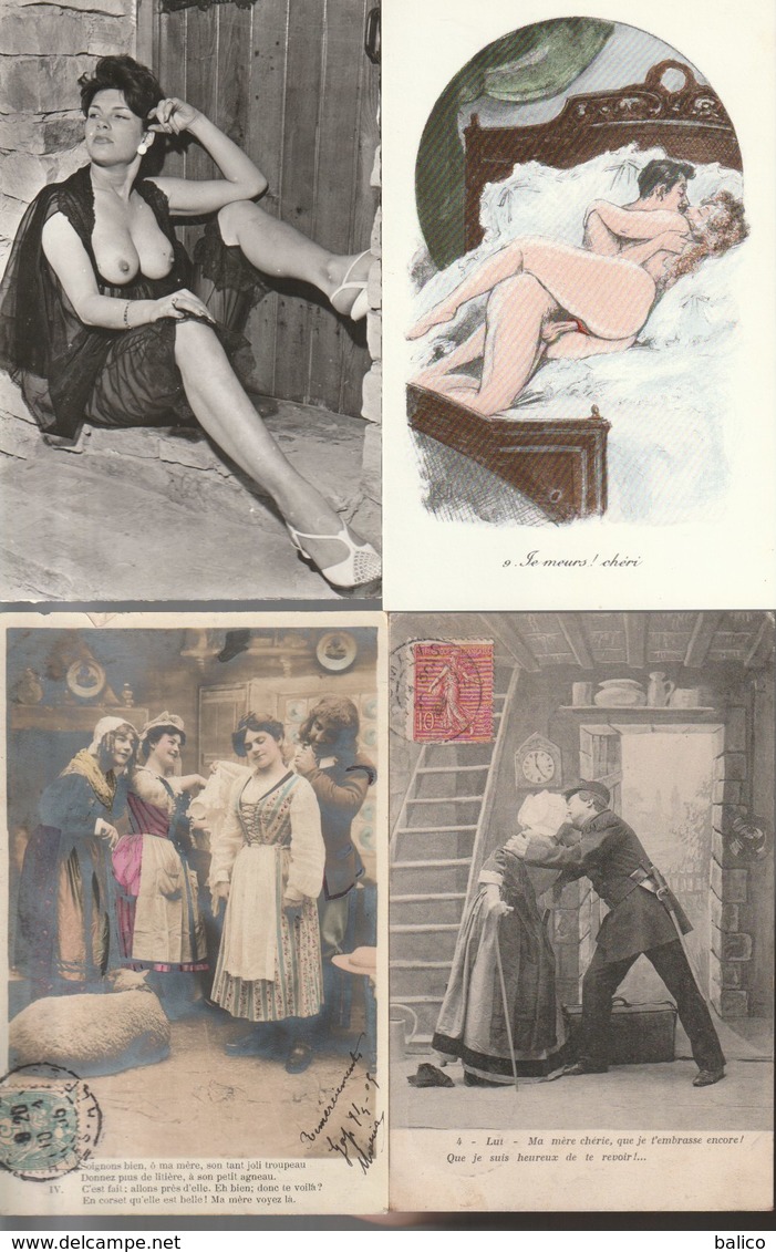Lot De 100 Cartes Postales Anciennes Diverses Variées Dont 4 Photos, Très Bien Pour Un Revendeur Réf, 325 - 100 - 499 Postcards