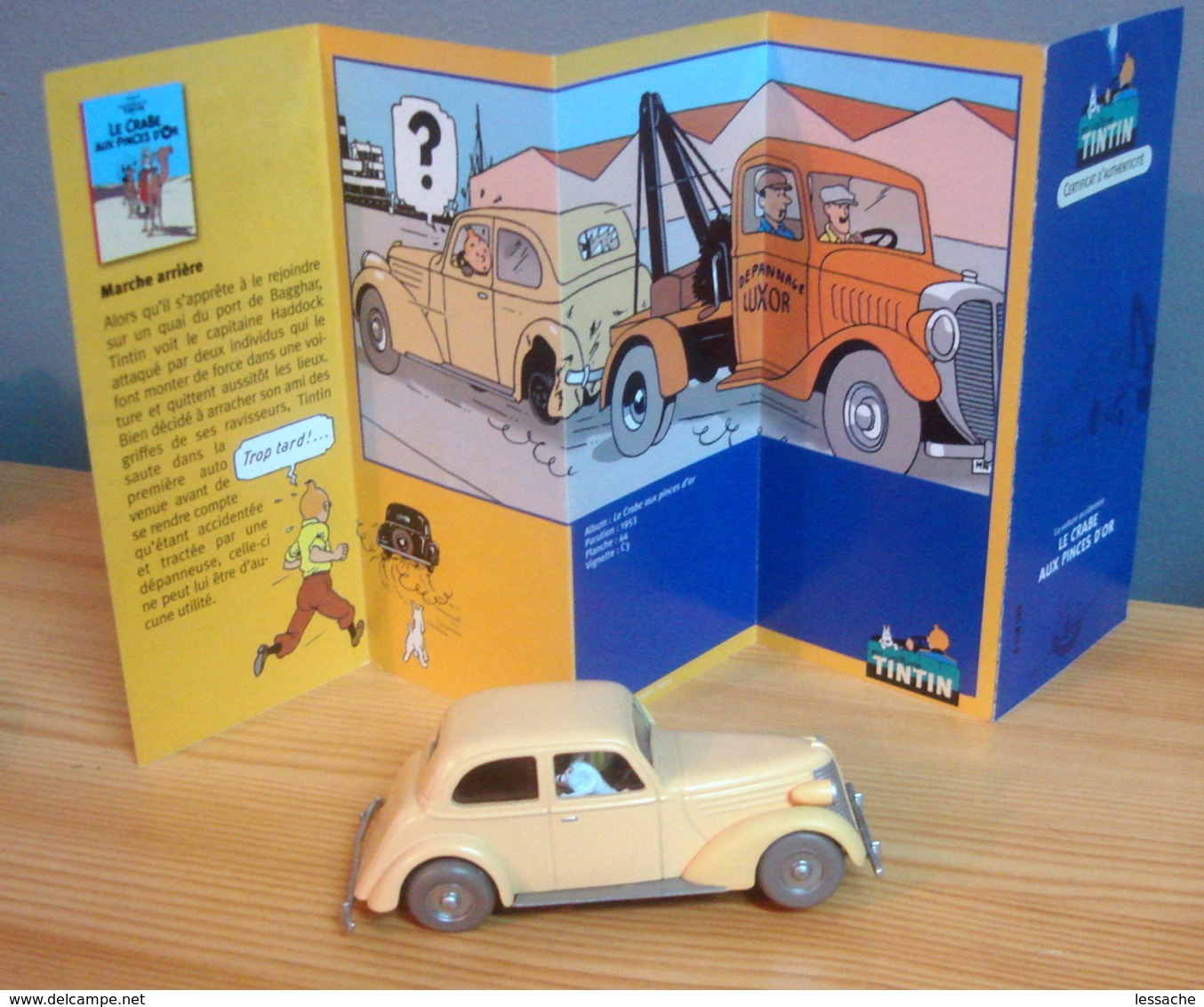 Voiture AMILCAR De 1938, IMPERIA, HOTCHKISS Entre Autres, 1/43 De Tintin Le Crabe Aux Pinces D'Or, TINTIN - Tim & Struppi