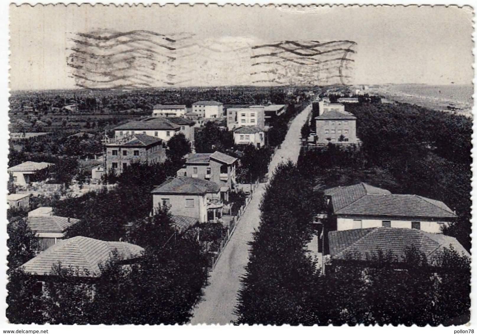 PINARELLA DI CERVIA - PANORAMA CON VIALE ITALIA - 1959 - Storia Postale - Camillo Prampolini - Vedi Retro - - Ravenna