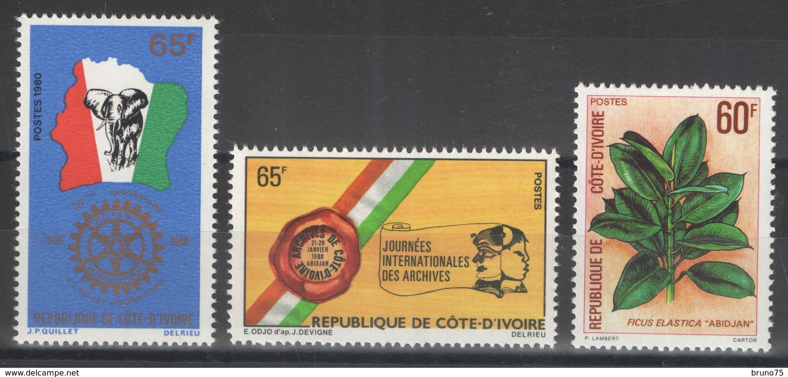 Côte D'Ivoire - YT 526-528 ** - 1980 - Côte D'Ivoire (1960-...)