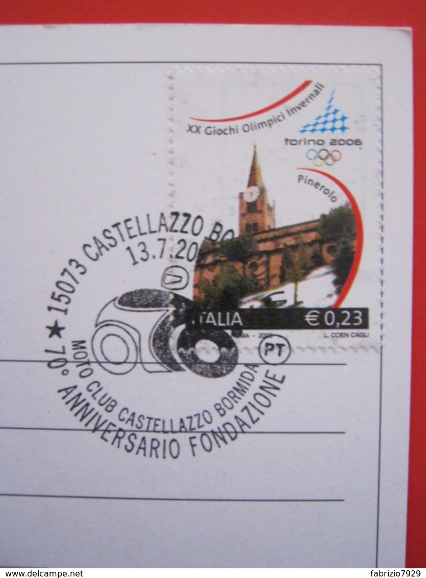 A.04 ITALIA ANNULLO - 2003 CASTELLAZZO BORMIDA ALESSANDRIA 70 ANNI FONDAZIONE MOTO CLUB MOTOCICLISMO - Motorfietsen