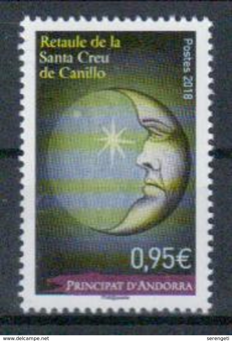 Andorra Frz. Post 'Mond Vom Altar Santa Creu De Canillo' / Andorra, French 'Moon, Detail From Canillo Altar' **/MNH 2018 - Astronomie