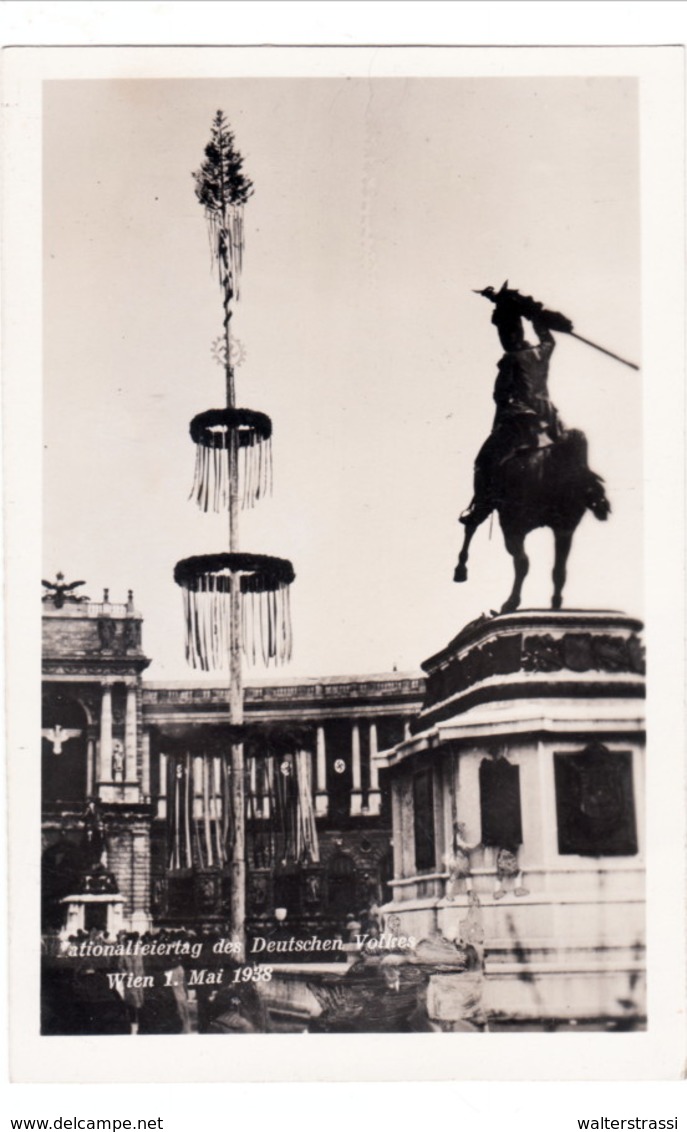 Propaganda Karte, Nationalfeiertag Des Deutschen Volkes, Wien 1. Mai 1938 - Weltkrieg 1939-45