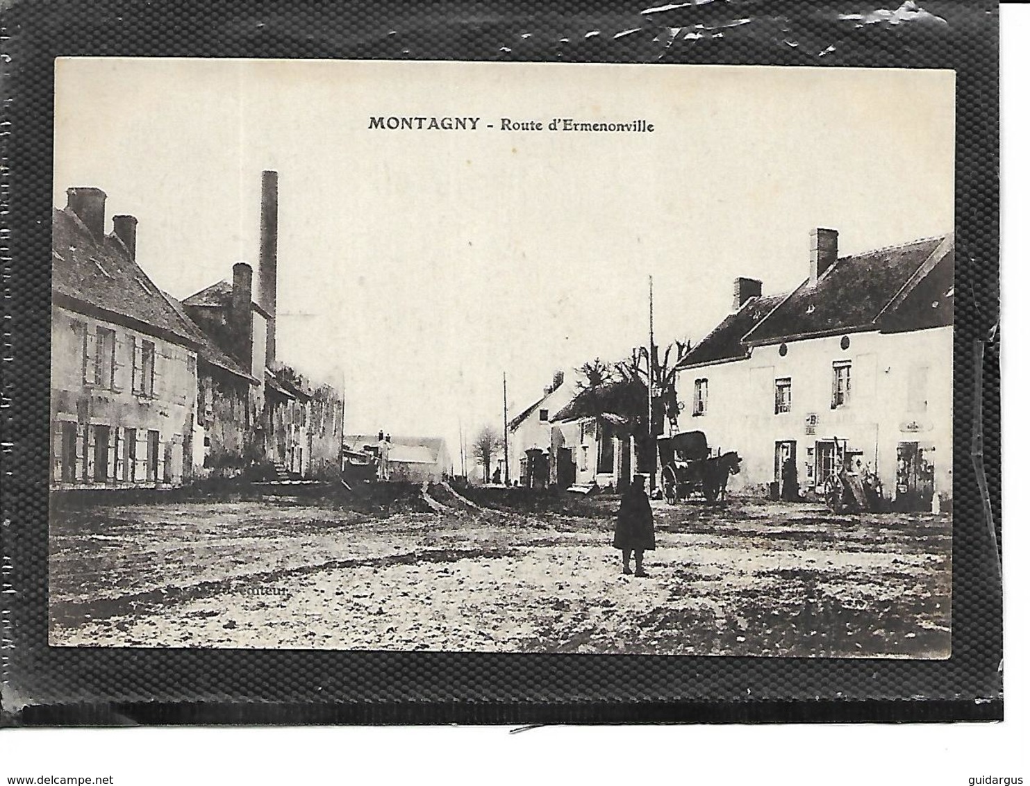 60-MONTAGNY-en-VEXIN-Une Vue Animée La Route D'Ermenoville- - Autres & Non Classés