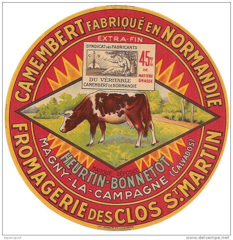 étiquette De Fromage:     Magny La Campagne  Calvados  Camembert - Cheese