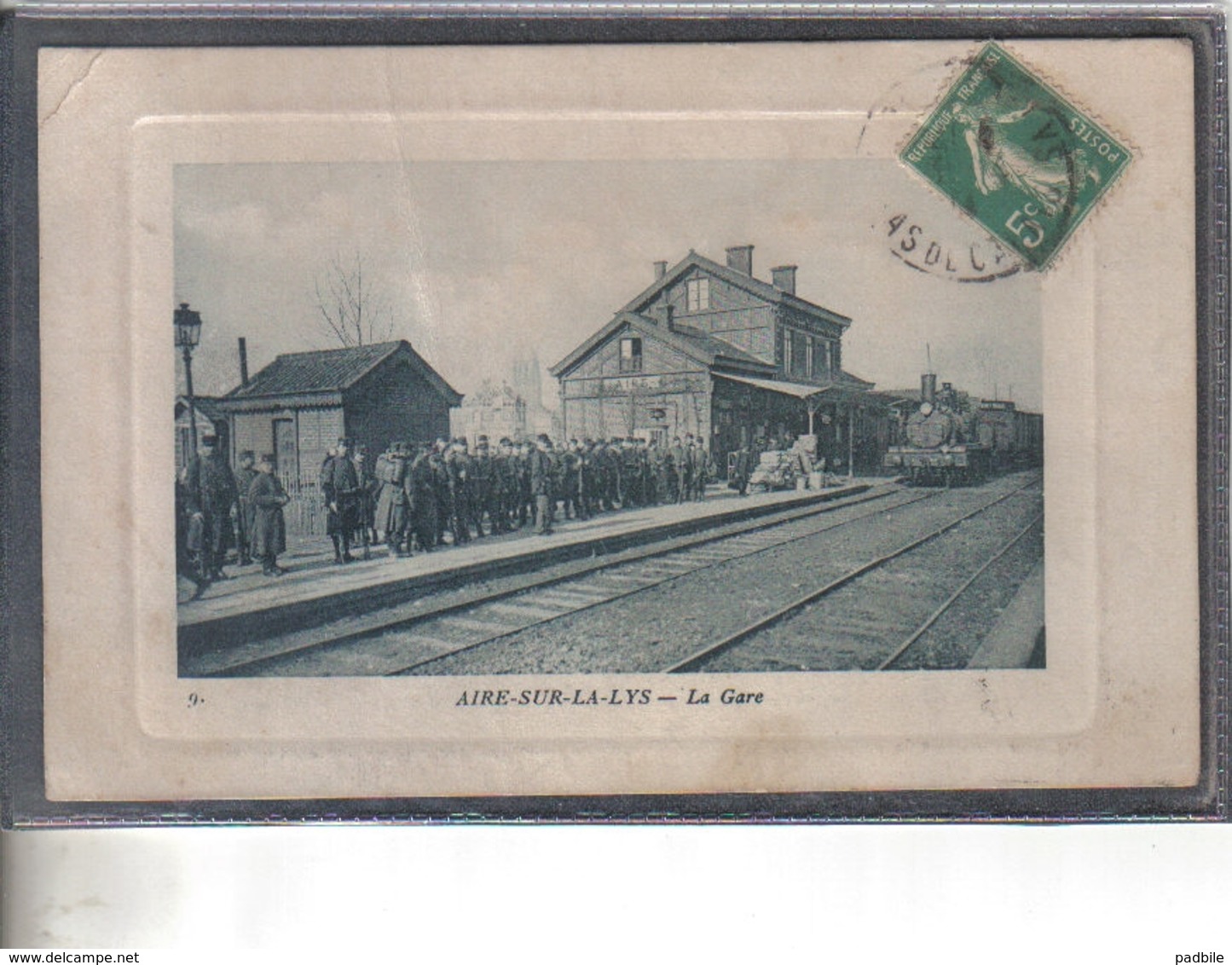 Carte Postale 62. Aire-sur-la-Lys  La Gare  Très Beau Plan - Aire Sur La Lys