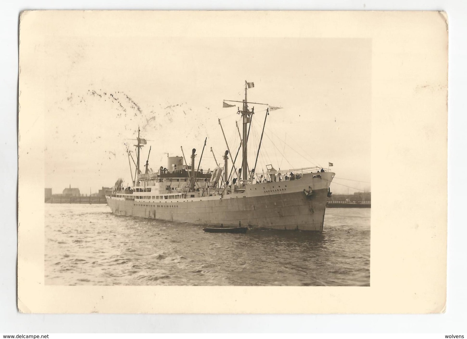 Congo Belge M.S. Copacabana Bateau De La Compagnie Maritime Belge Carte Postale Ancienne - Andere & Zonder Classificatie