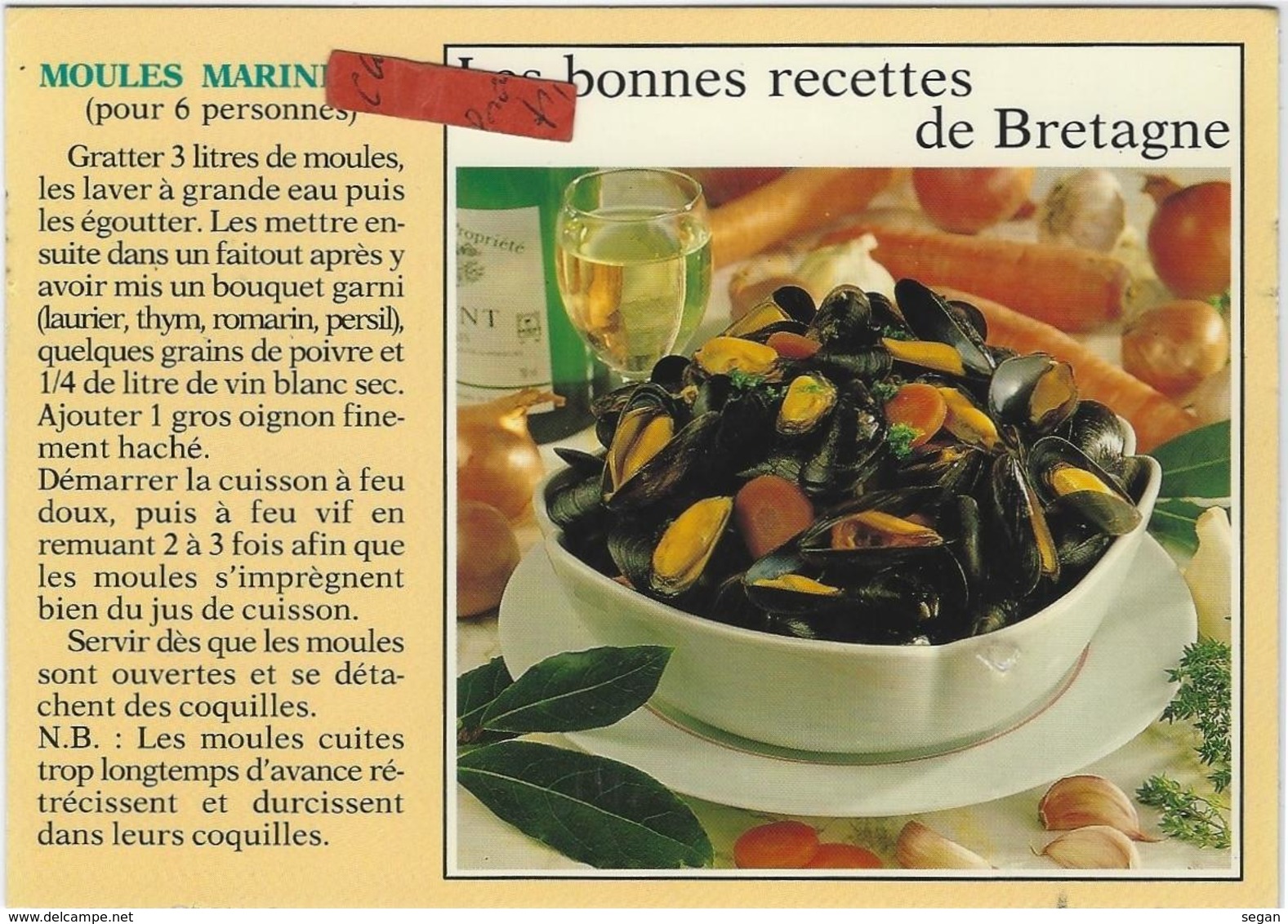 LES  MOULES MARINIERES - Recettes (cuisine)