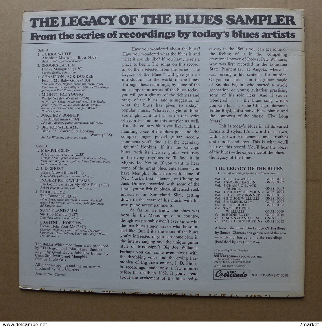 LP/  The Legacy Of The Blues Sampler - Blues