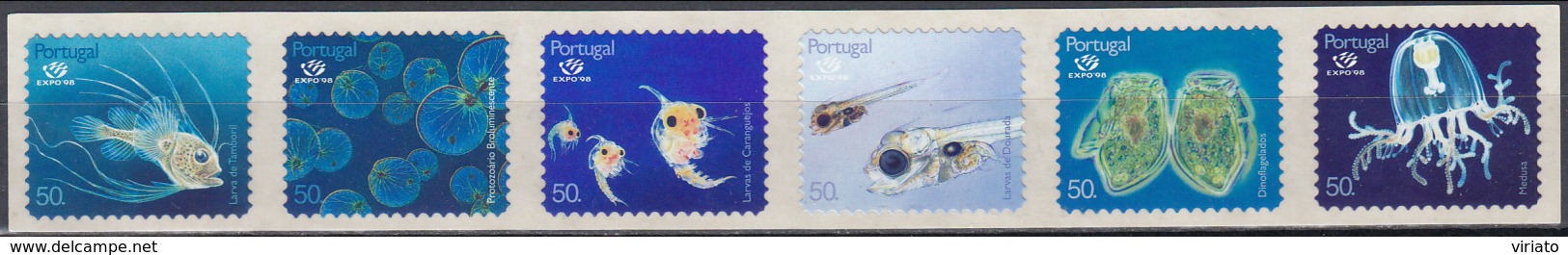 1998 - (AF 2501-2506) - EXPO'98 - Oceanos. O Planctôn. - Unused Stamps