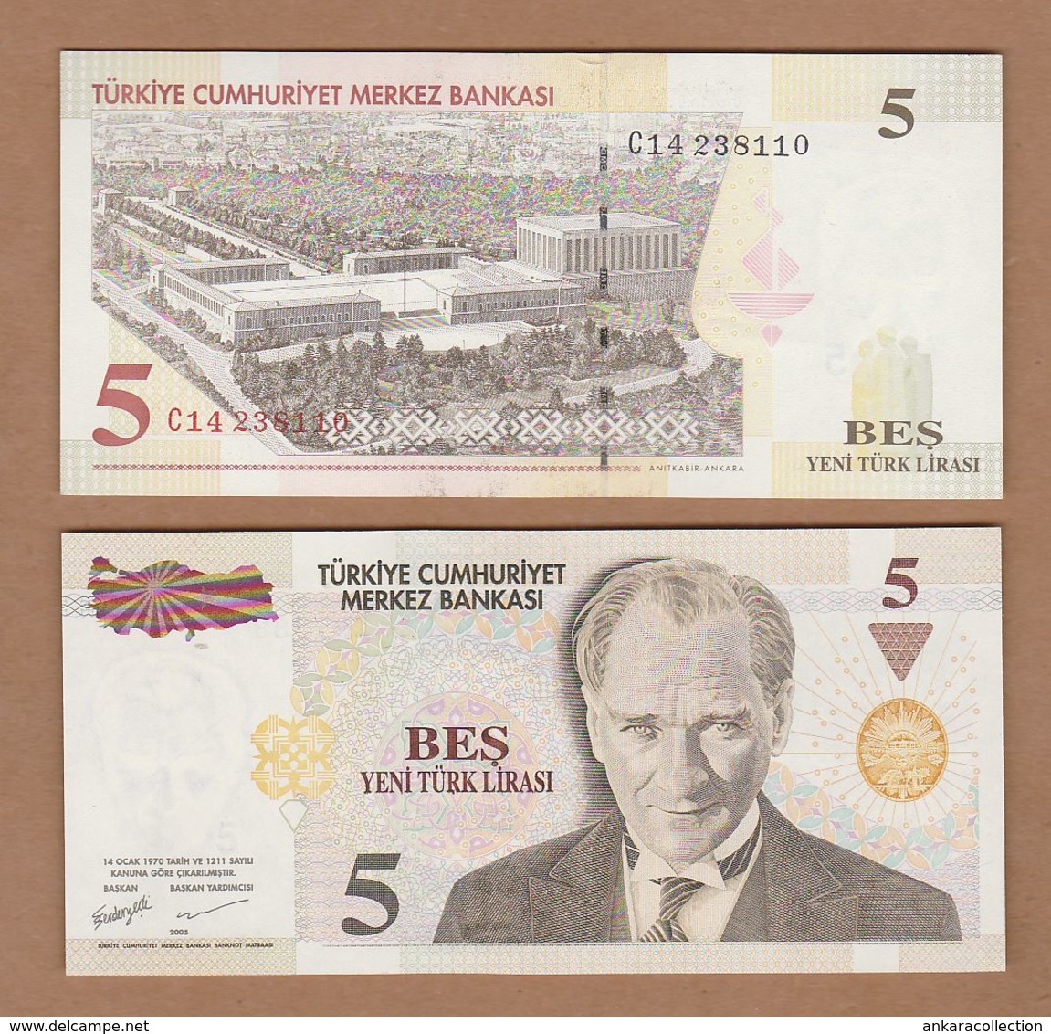 AC - TURKEY - 8th EMISSION 5 TL C UNCIRCULATED - Turquie