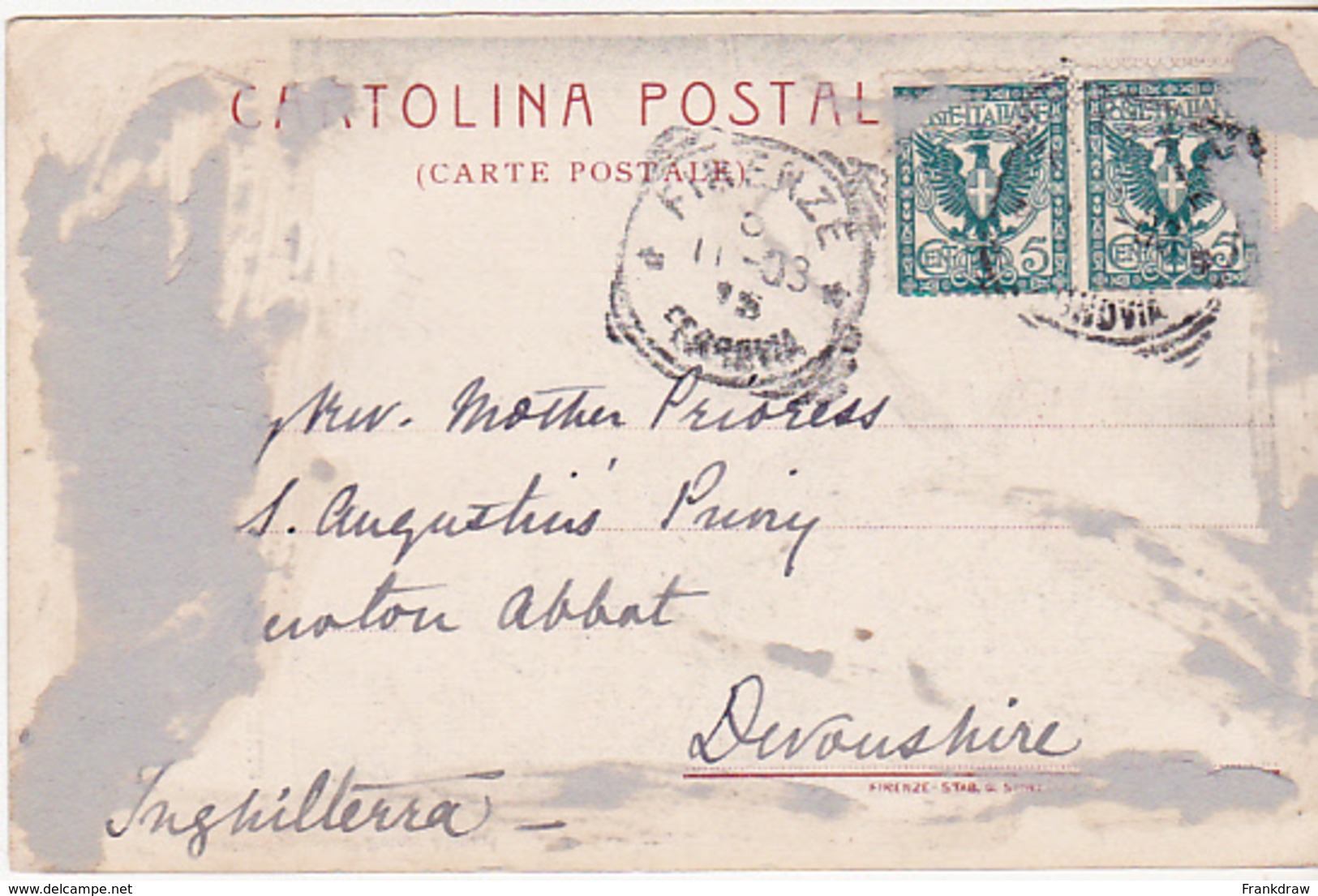 Postcard - Firenze - Cappella Della SS Annunziate Nella Chiesa Omonima - Posted 05-11-1903 - Good - Unclassified