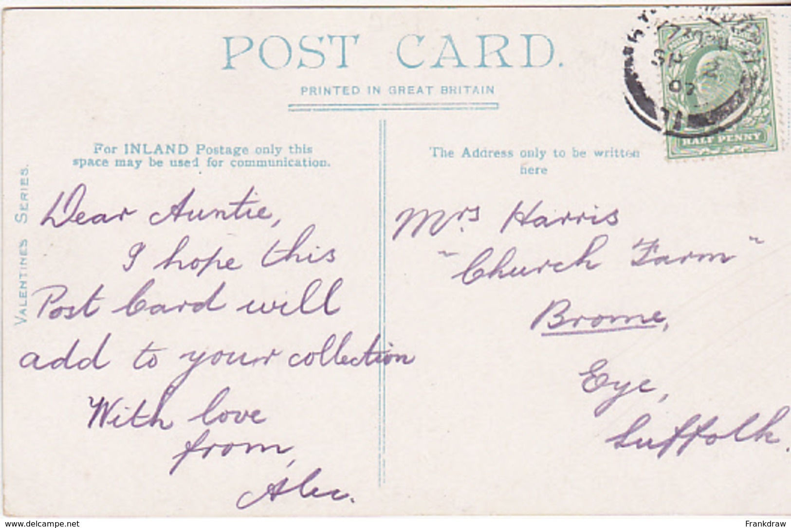 Postcard - Gorleston Church -  - Card No. 07943 - Posted 02-09-1907 - VG - Unclassified