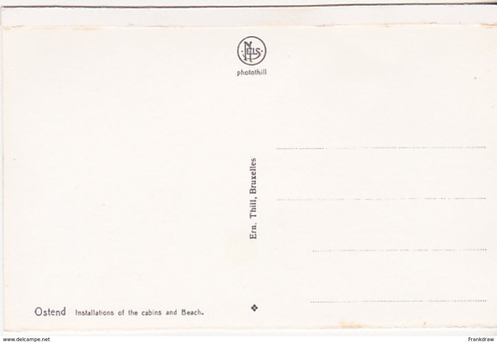 Postcard - Ostend - Installations Of The Cabins And Beach C1961 - VG - Unclassified