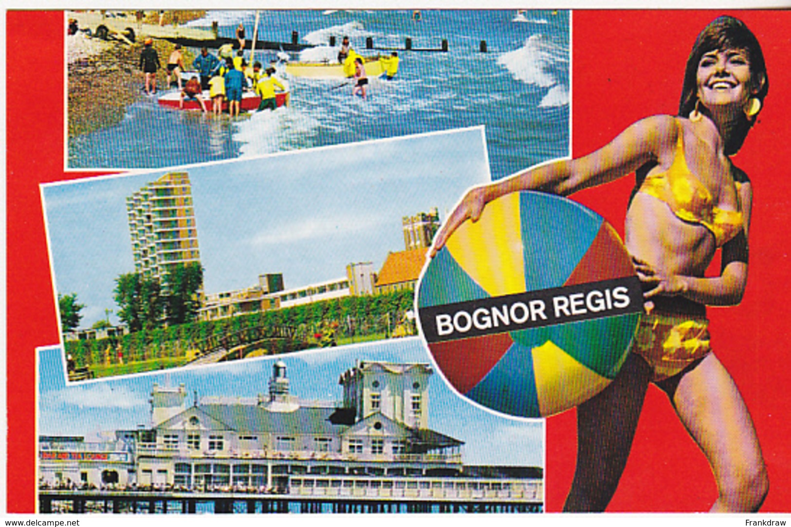 Postcard - Bognor Regis - 3 Views - Card No. V.8481 - VG - Unclassified