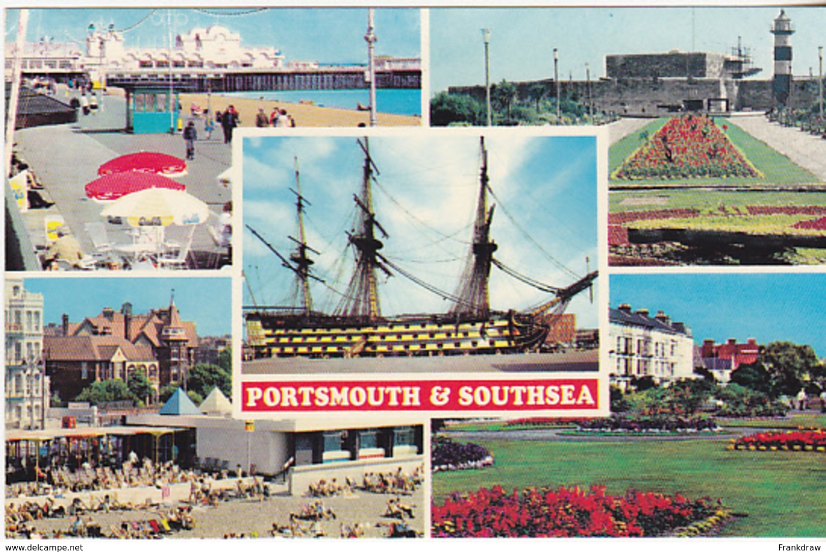 Postcard - Portsmouth & Southsea - 5 Views - Card No. PLC3080 - VG - Unclassified