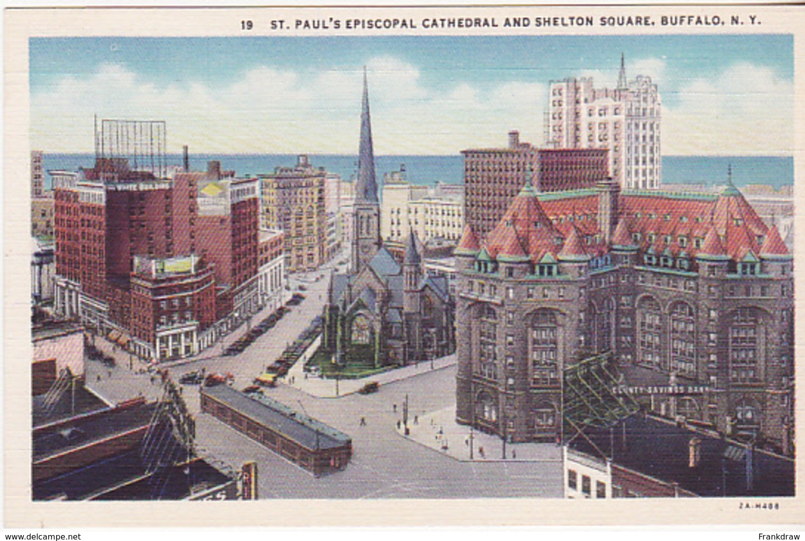 Postcard - St. Paul's Episcopal Cathedral And Shelton Square, Buffalo, N.Y - Card No. 2A-H488 - VG - Unclassified
