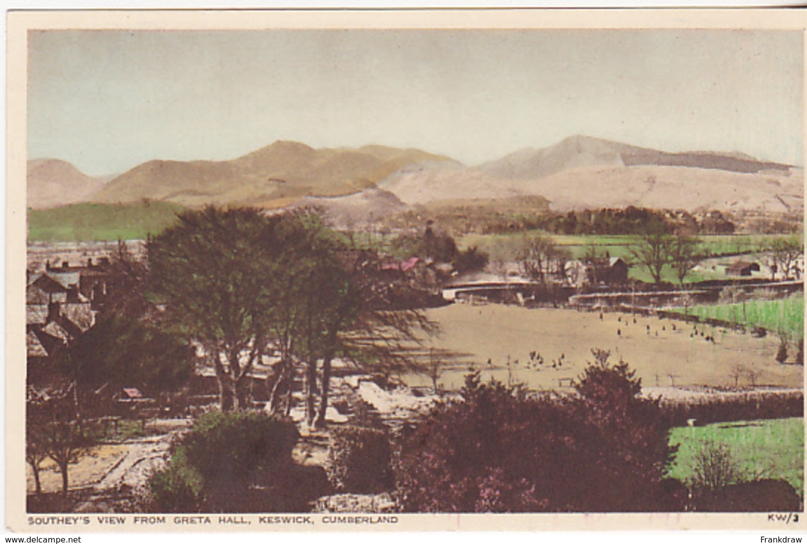 Postcard - Southey's View From Greta Hall, Keswick, Cumberland - Card No. KW/3 - VG - Unclassified