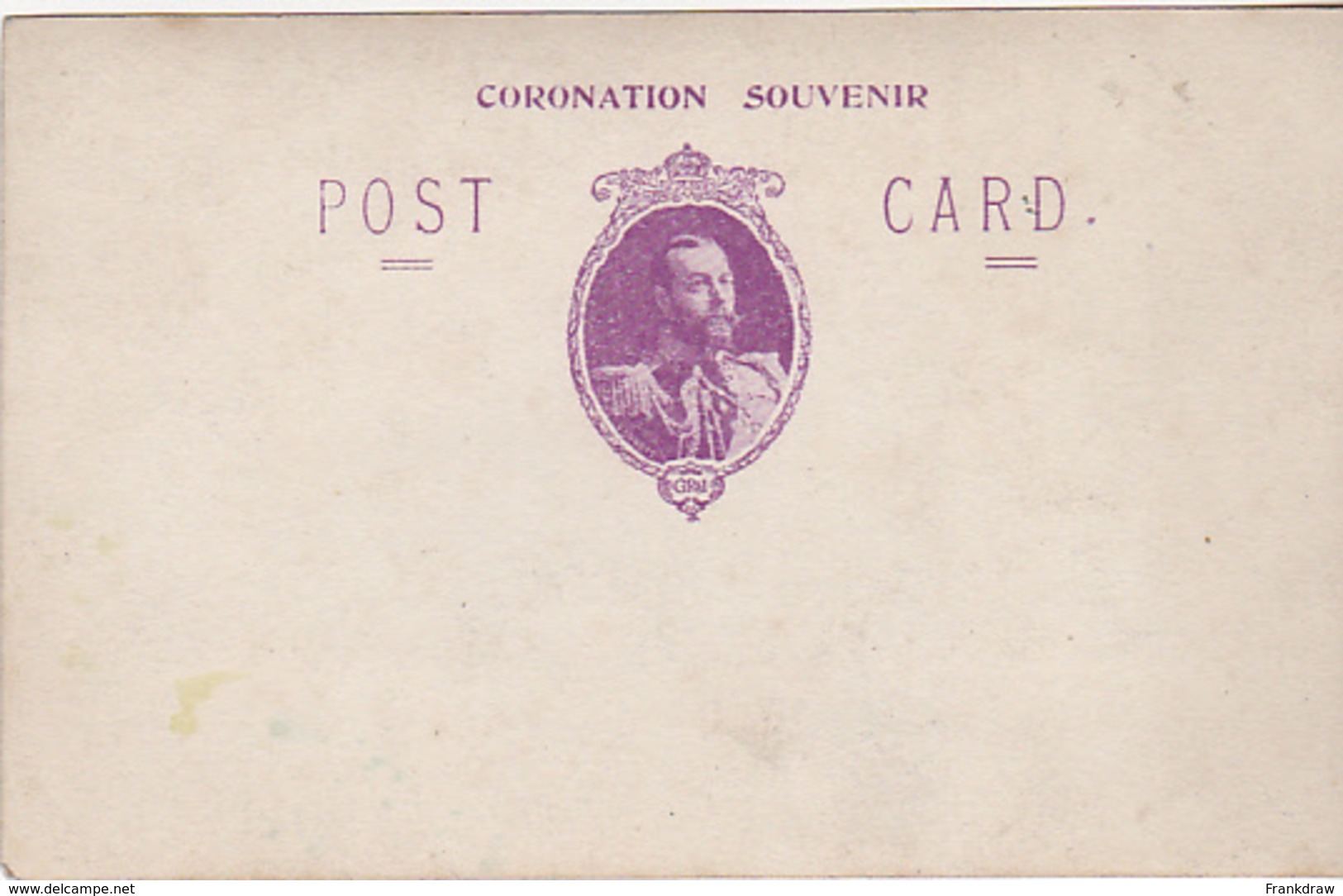 Postcard - Art - Unknown Artist - Unknown Subject - George V Coronation Souvenir - VG - Unclassified