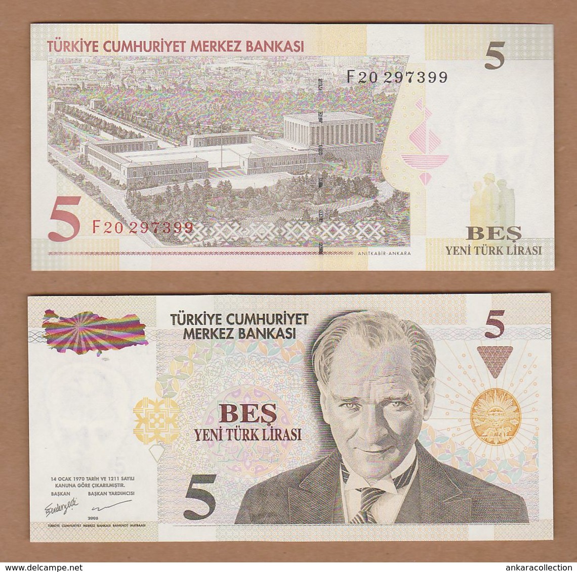 AC - TURKEY - 8th EMISSION 5 TL F UNCIRCULATED - Turquie