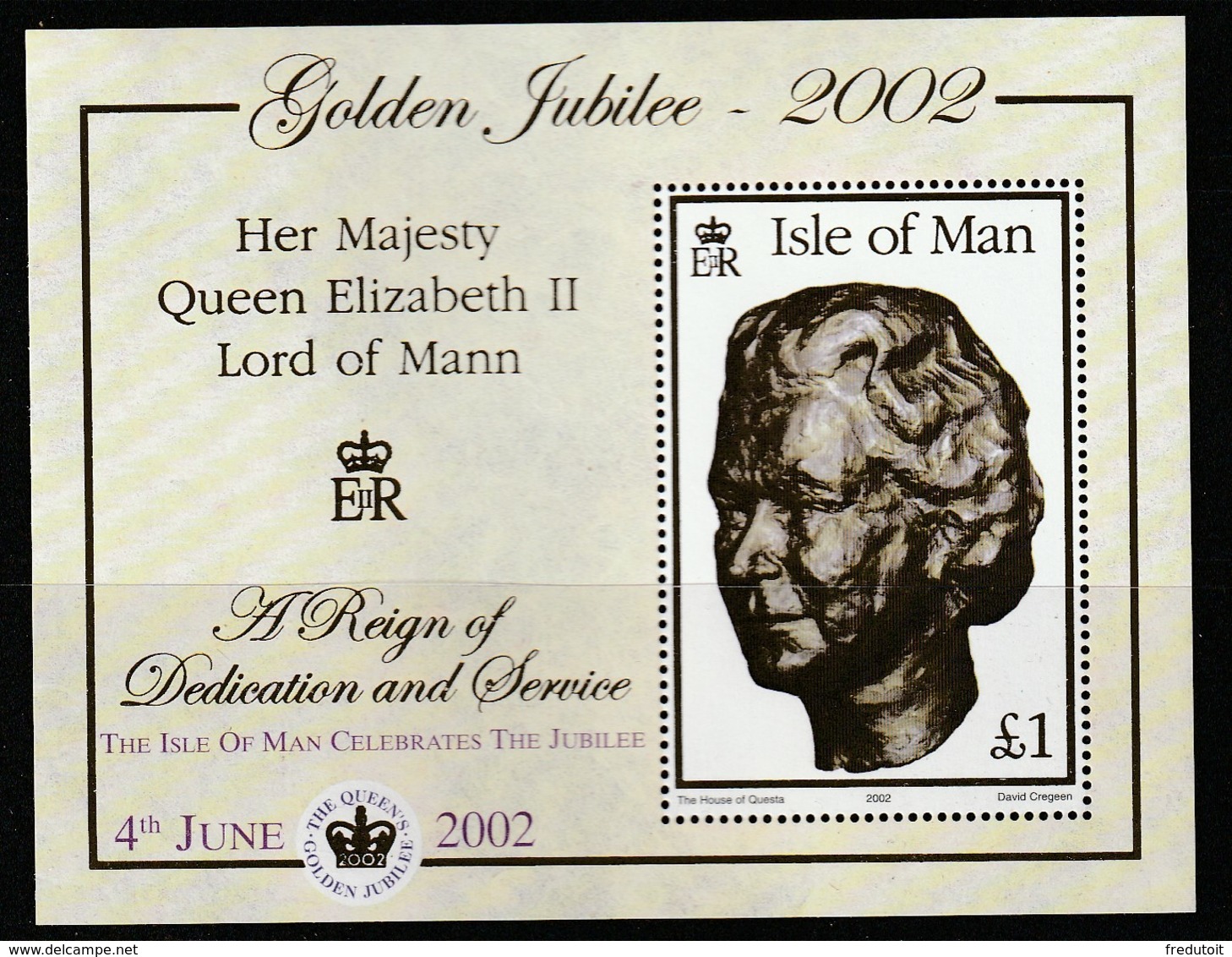 ILE De MAN - BLOC N° 49 ** (2002) Surcharge "The Isle Of Man Celebrates The Jubilée" - Man (Ile De)