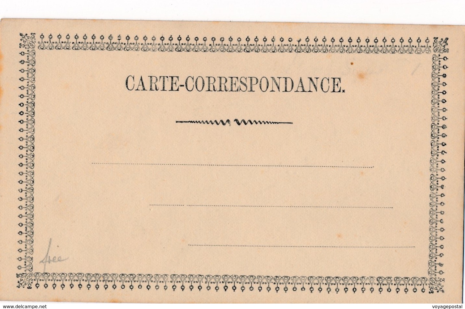 Carte Correspondance Précurseur Neuve - 1849-1876: Période Classique