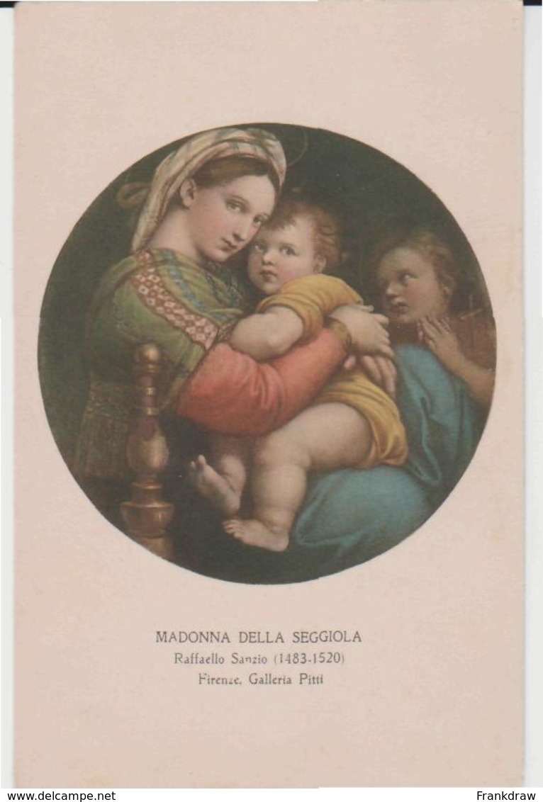 Postcard - Art - Raffaello Sanzio - Madonna Della Seggiola - Unused Very Good - Unclassified