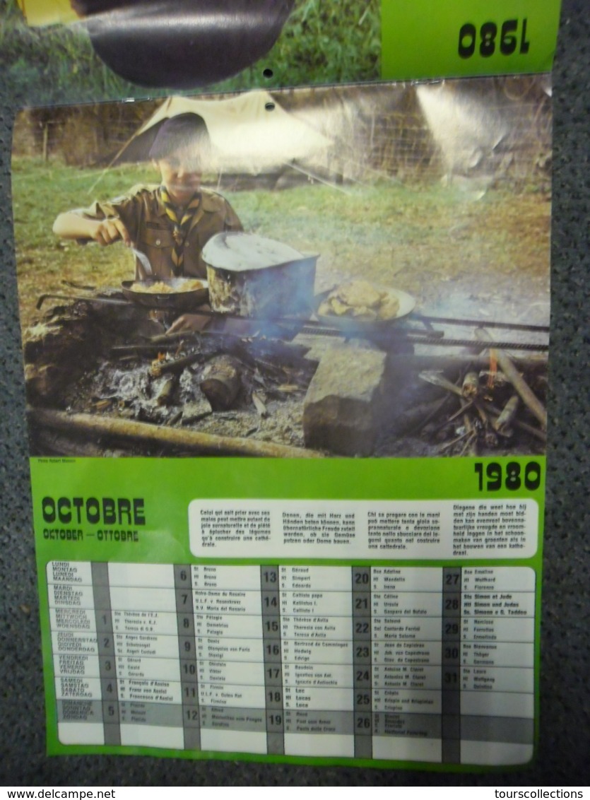 CALENDRIER SCOUTISME 1980 - SCOUT scouts d'Europe JMJ Pape Jean Paul II