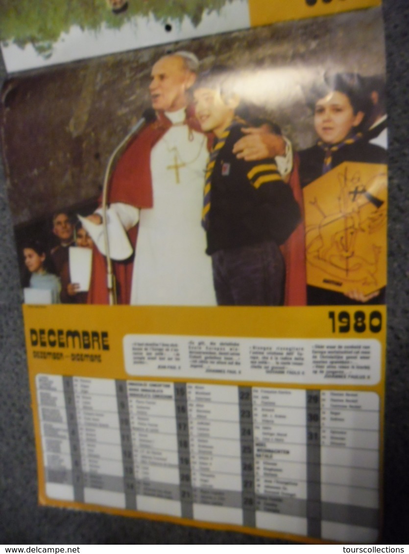 CALENDRIER SCOUTISME 1980 - SCOUT scouts d'Europe JMJ Pape Jean Paul II