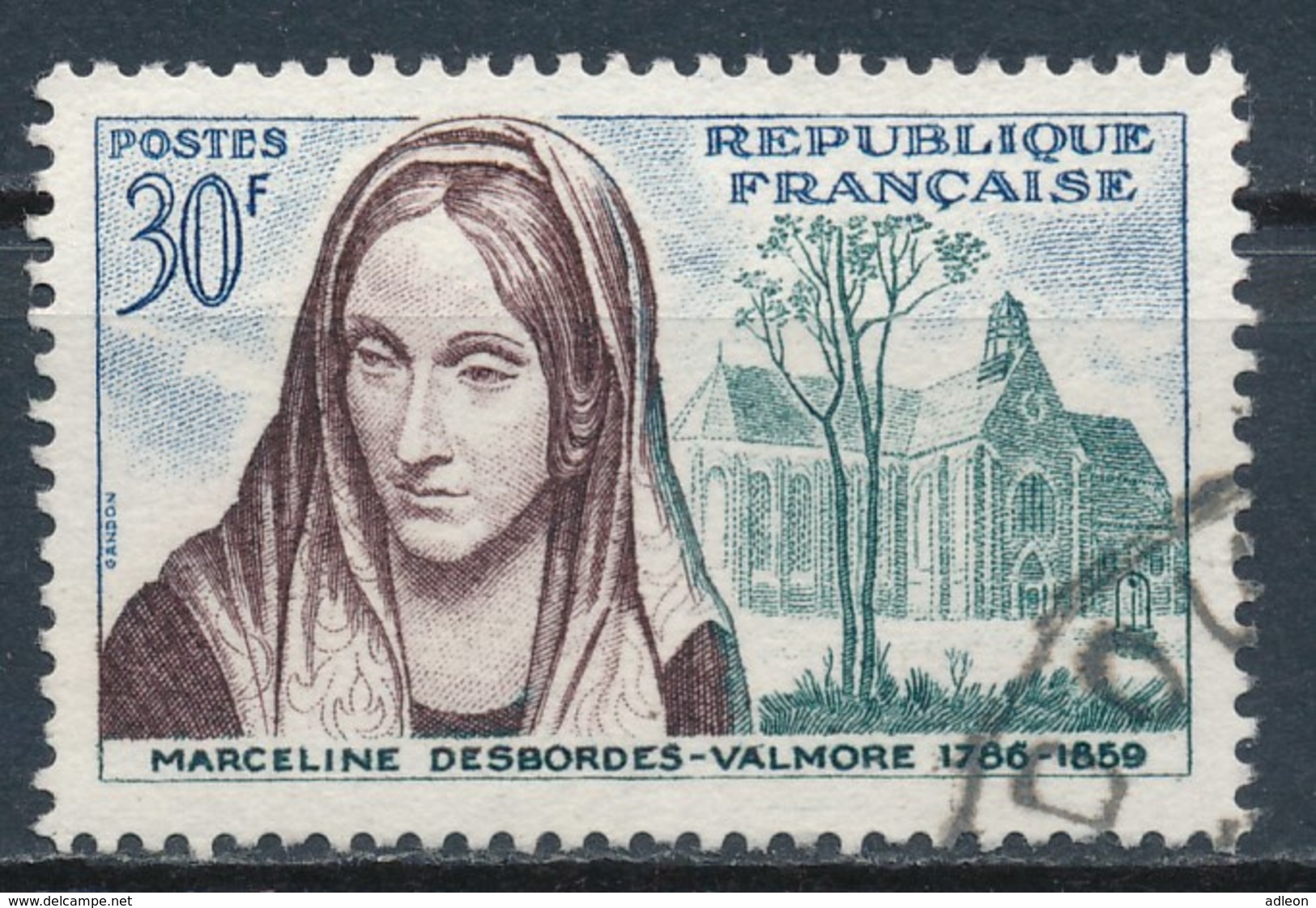 France- Marceline Desbordes-Valmore YT 1214 Obl - Oblitérés