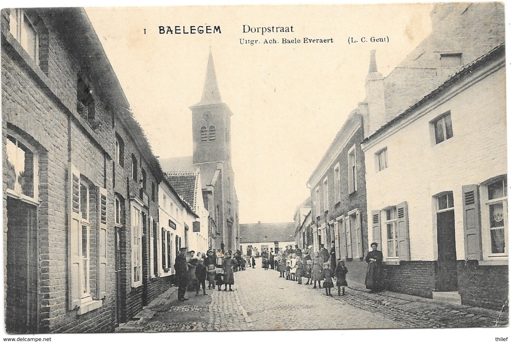 Baelegem NA3: Dorpstraat 1912 - Oosterzele
