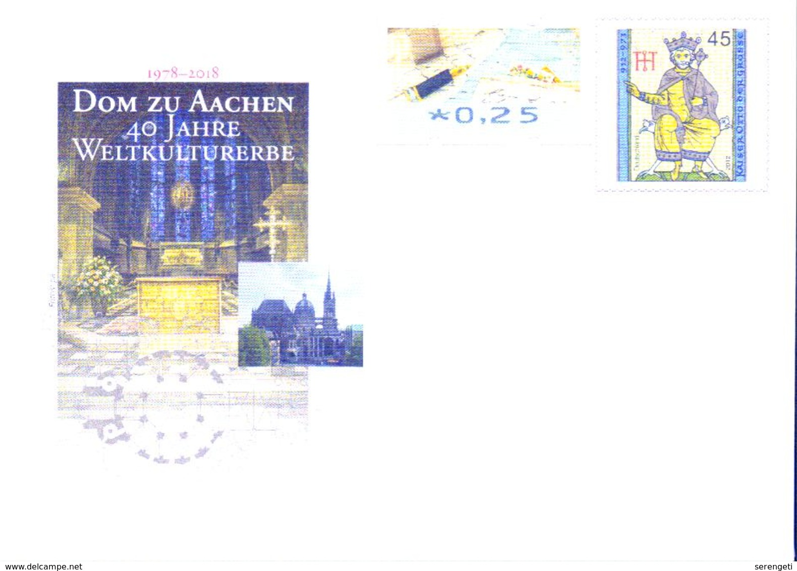 Deutschland GS '40 J. Aachener Dom UNESCO-Welterbe' / Germany PSE 'Aachen Cathedral UNESCO World Heritage' **/MNH 2018 - Eglises Et Cathédrales