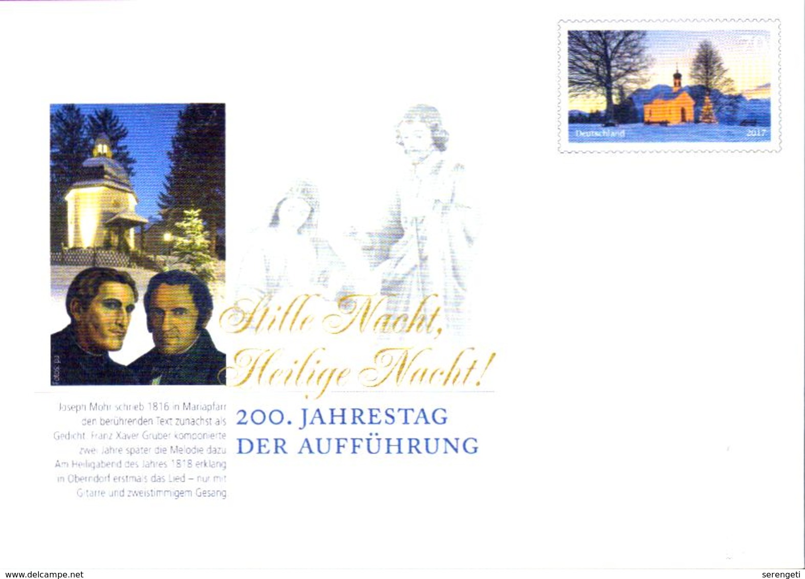 Deutschland GS '200 J. Weihnachtslied Stille Nacht' / Germany PSE 'Bicent. Of Christmas Carol Silent Night' **/MNH 2018 - Musik