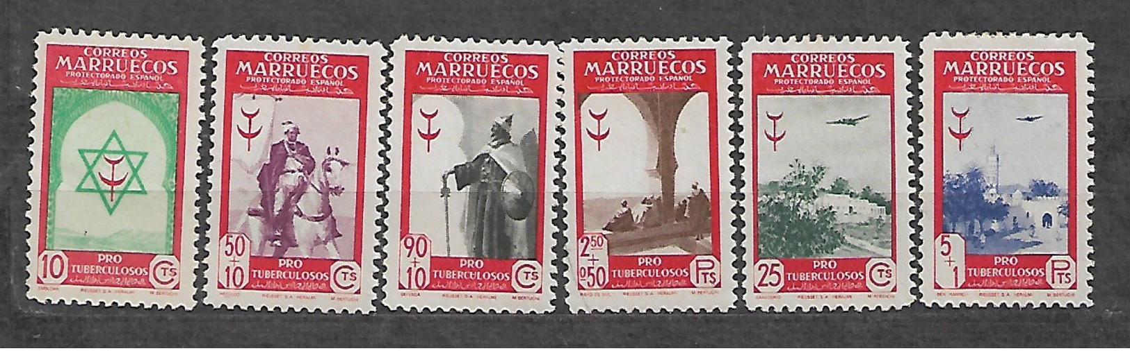 #291# MARRUECOS, MOROCCO EDIFIL 291/296 MH*. - Maroc Espagnol
