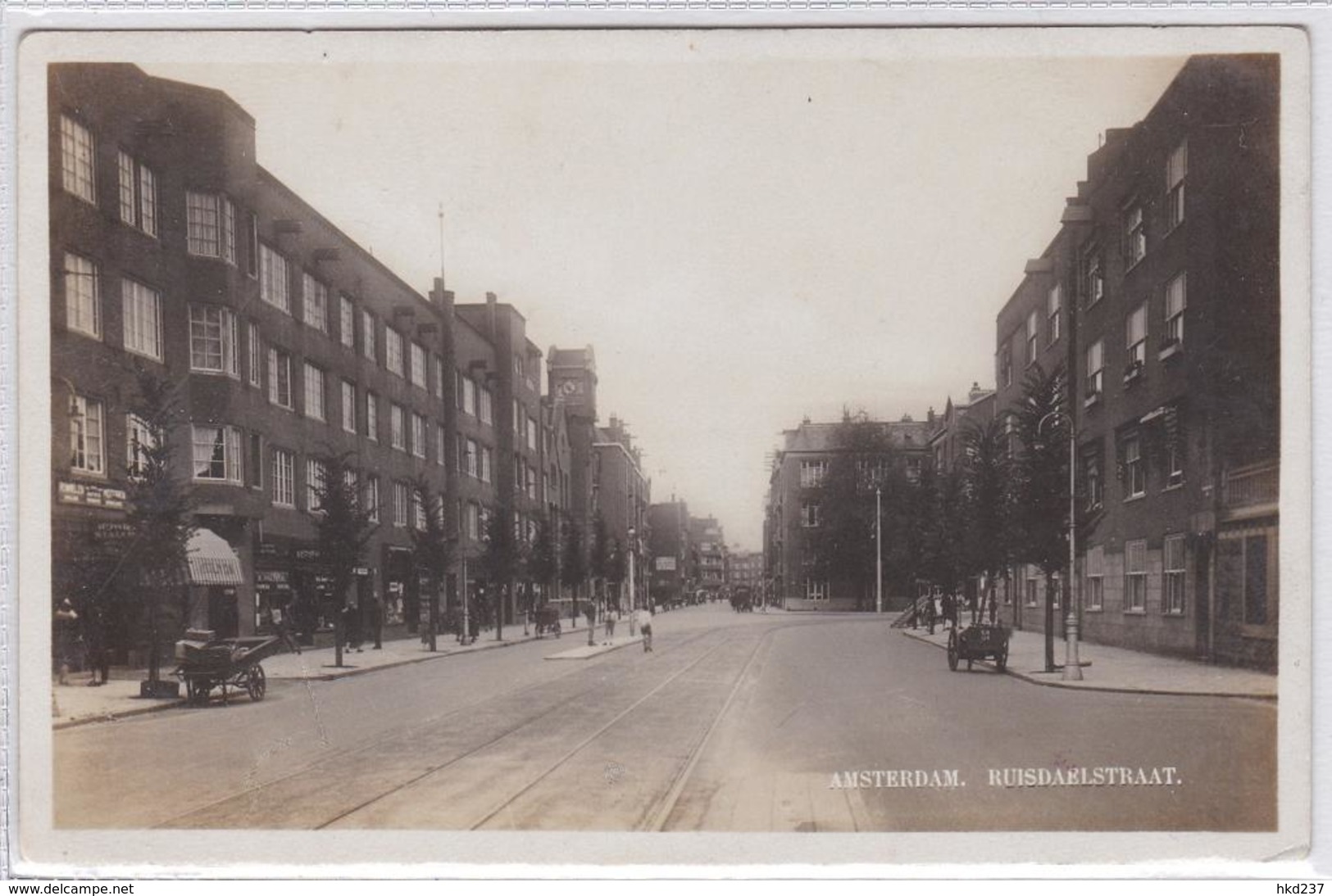 Amsterdam Ruisdaelstraat Levendig Handkarren    1957 - Amsterdam