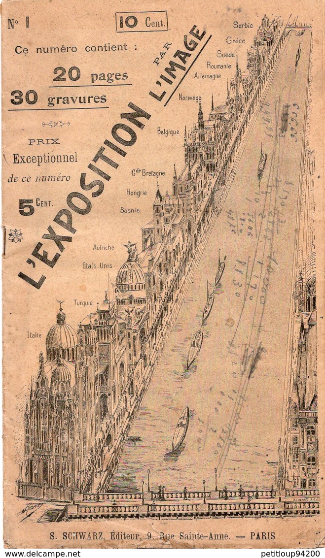 30 GRAVURES Monuments Parisiens  *FASCICULE L'EXPOSITION 1900 PAR L'IMAGE No1  S.Schwarz EDITEUR Paris - Estampes & Gravures