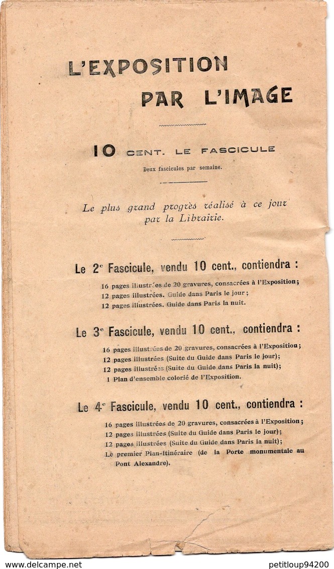 30 GRAVURES Monuments Parisiens  *FASCICULE L'EXPOSITION 1900 PAR L'IMAGE No1  S.Schwarz EDITEUR Paris - Estampes & Gravures