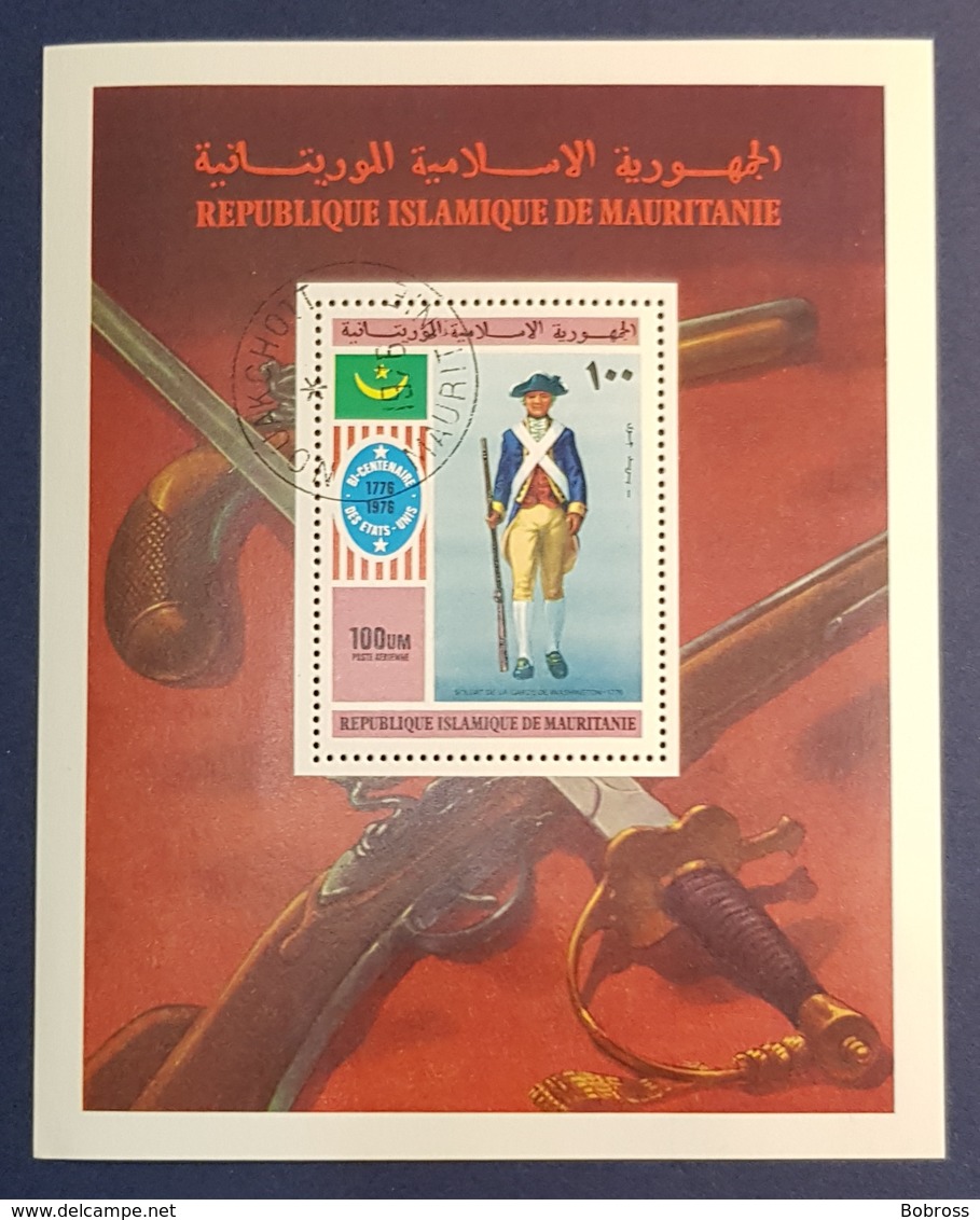 1976 Airmail, The 200th Anniversary Of Indenpendence Of The USA, Republique Islamique De Mauritanie, Used - Mauritania (1960-...)