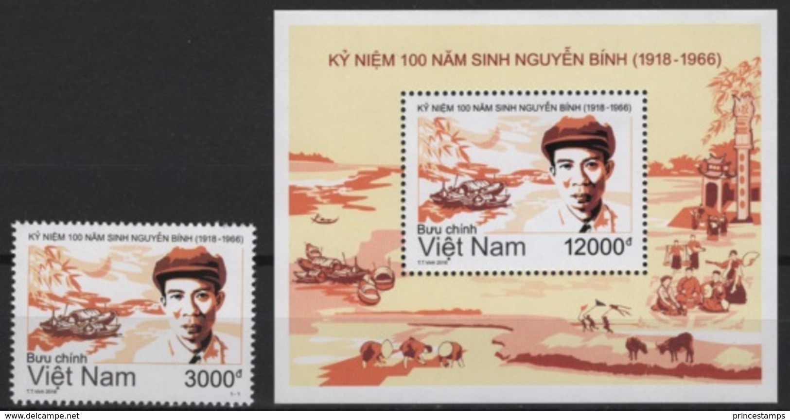 Vietnam (2018) - Set + Block -  /   People - Ships - Vietnam