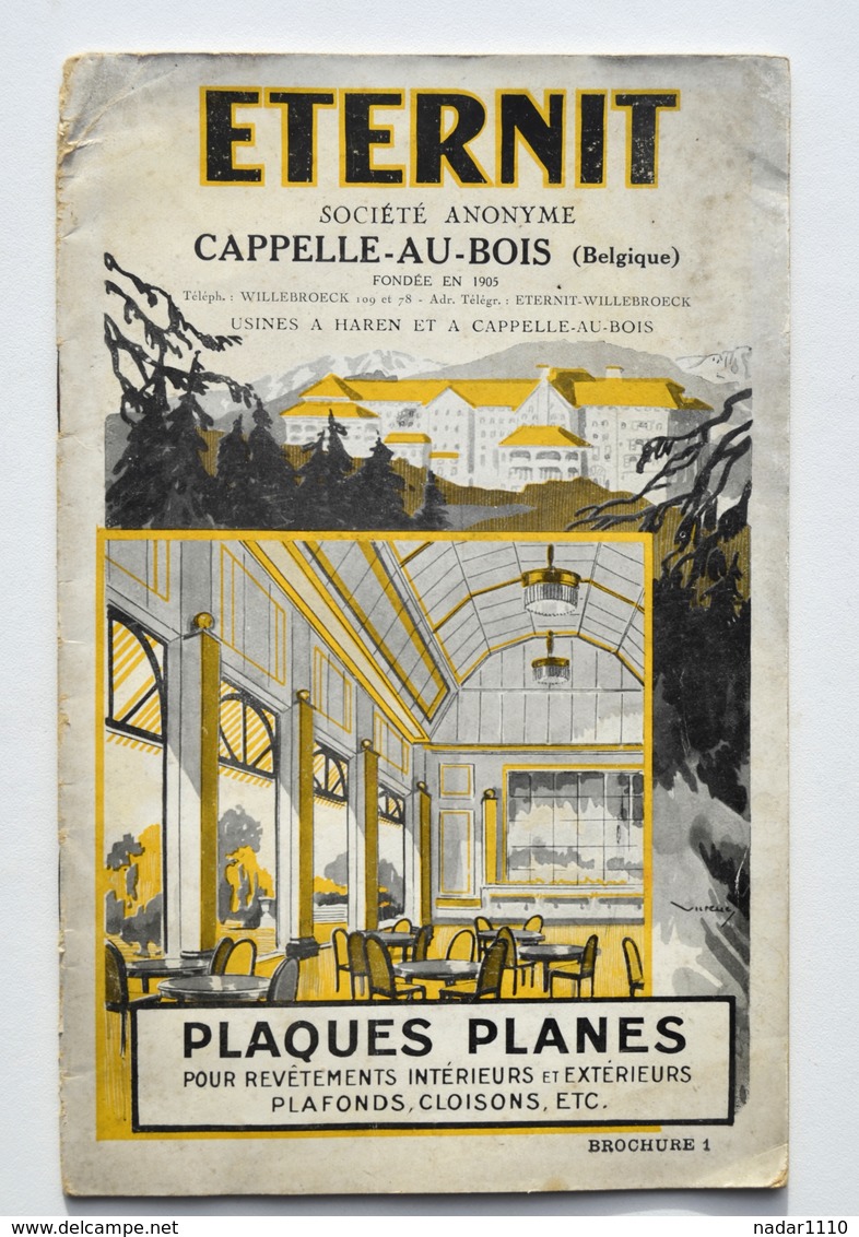 Rare Brochure De ETERNIT à Cappelle-au-Bois - Année 1927 / Haren, Kapelle-op-den-Bos - Belgique