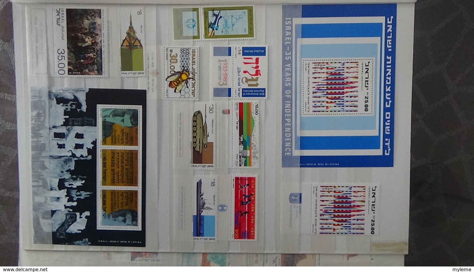 Grosse Collection De Timbres + Blocs + Carnets D'Israël Tous Avec Tabs Et **. Côte ++ A Saisir !!! - Collections (en Albums)